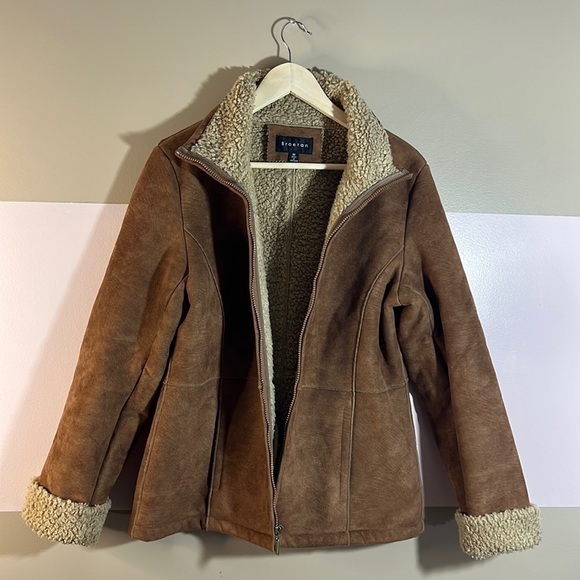 Vintage Braetan Faux Leather/Fur coat Medium - Picture 1 of 8
